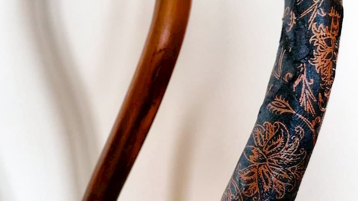 Decopage - a close up of a decorated chair