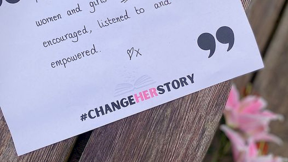 #ChangeHerStory Placards