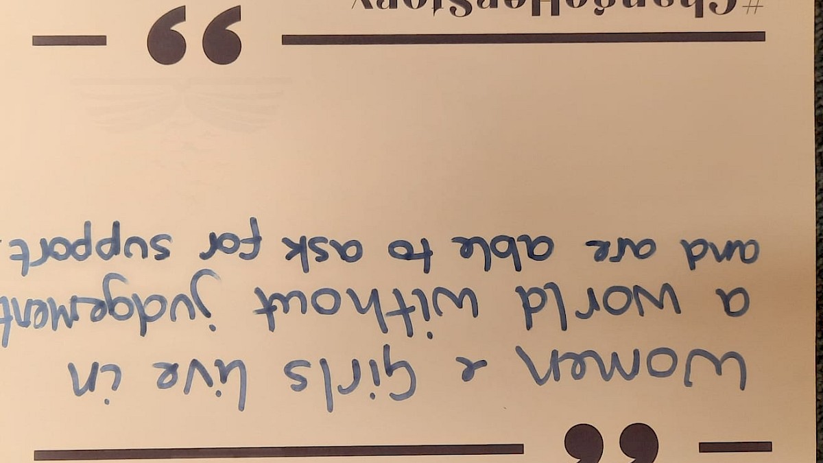 #ChangeHerStory Placards