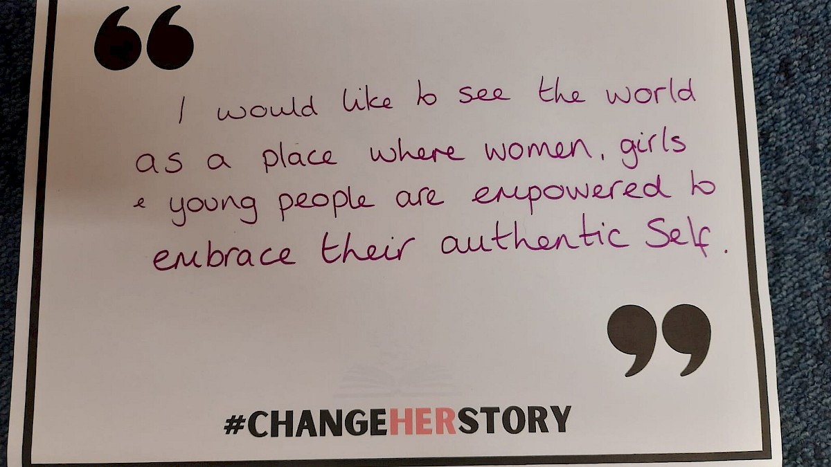 #ChangeHerStory Placards