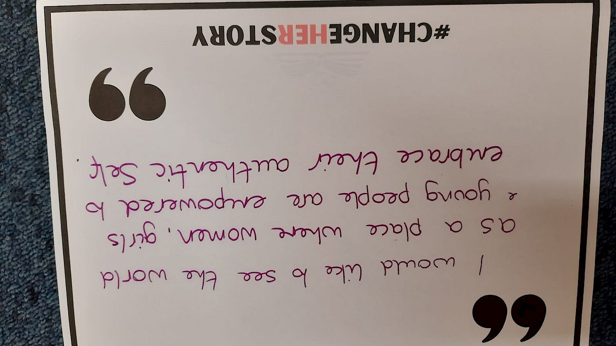 #ChangeHerStory Placards