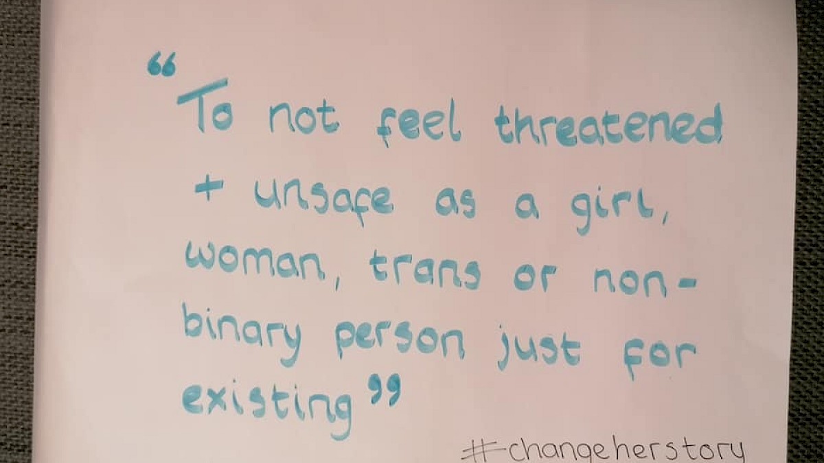 #ChangeHerStory Placards