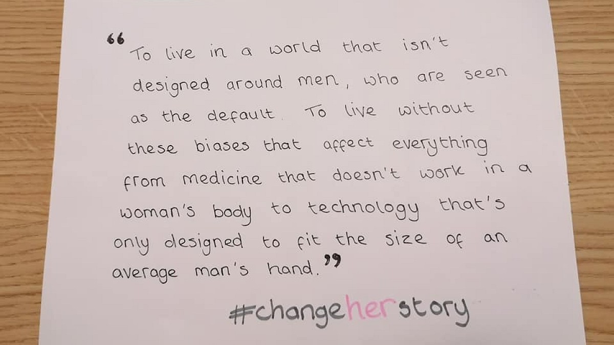 #ChangeHerStory Placards