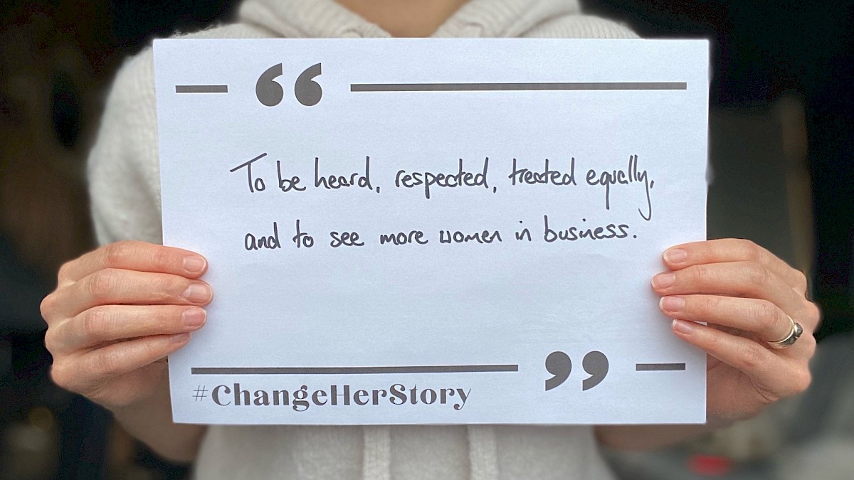 #ChangeHerStory Placards