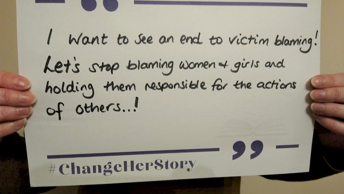 #ChangeHerStory Placards