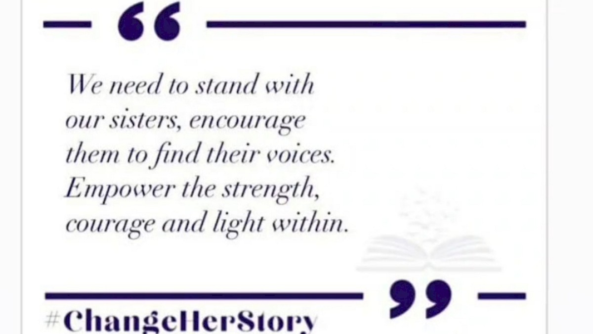 #ChangeHerStory Placards