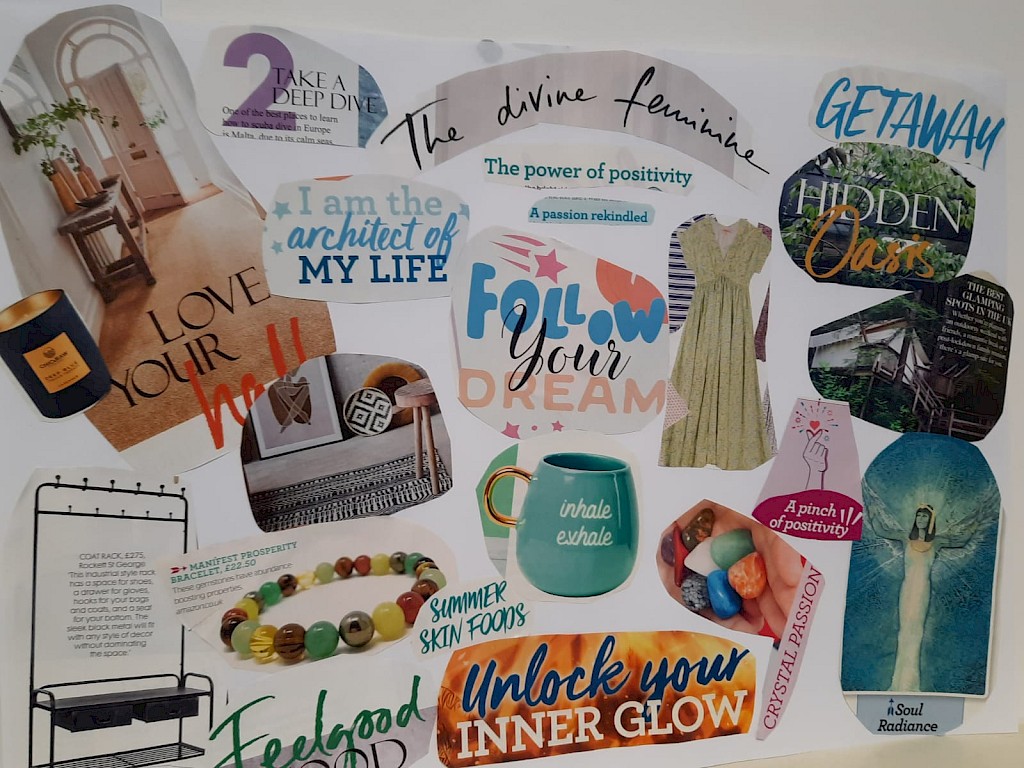 Need some inspiration or want to see what a finished one looks like, our team have kindly shared some of their vision boards: